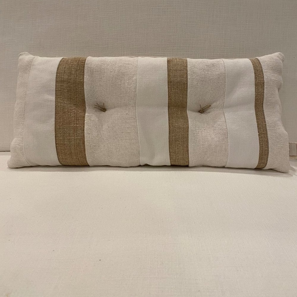 Two designer accent pillows